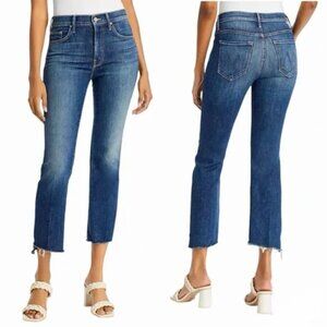 MOTHER The Insider Crop Step Fray Jeans in Girl Crush Size 26